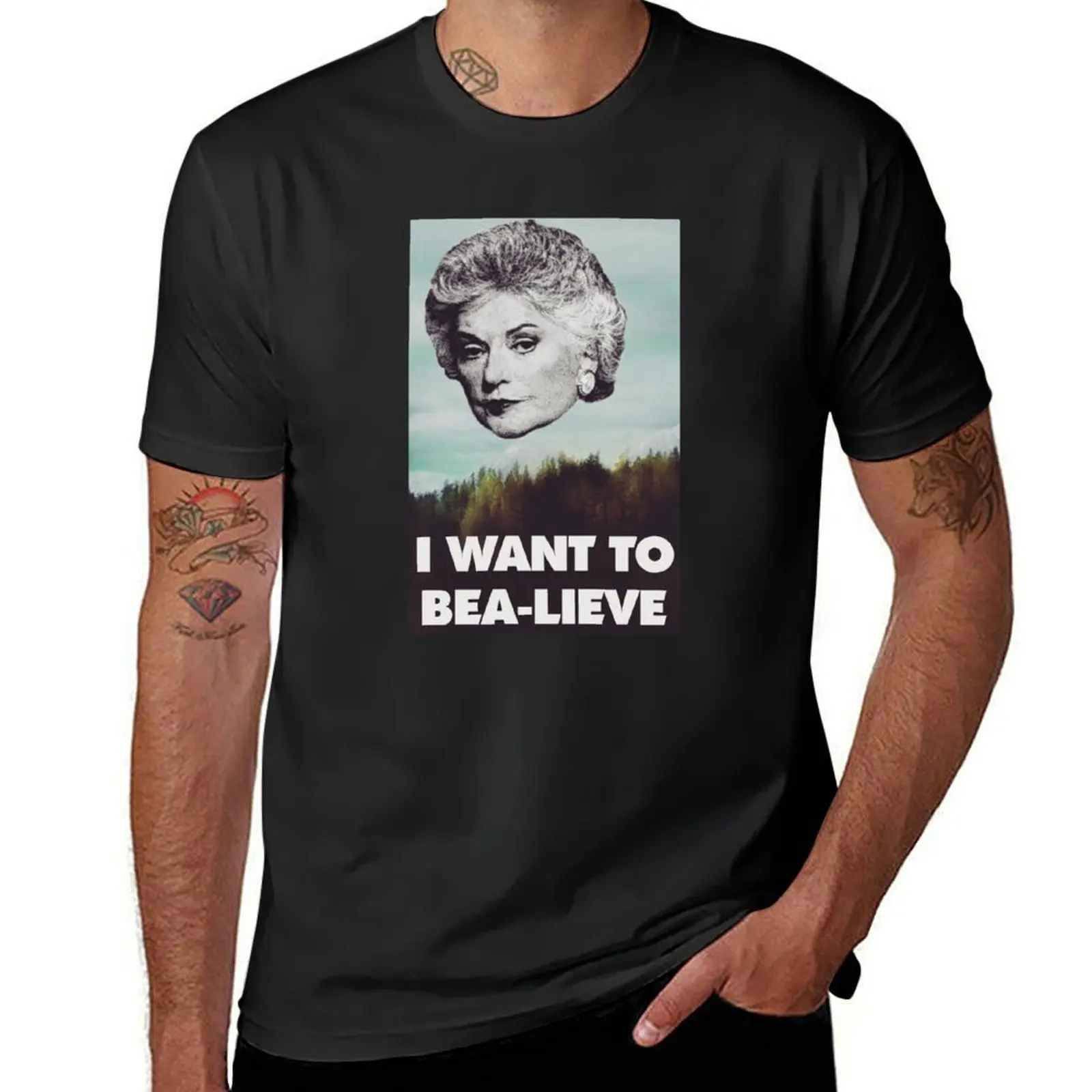 

Bea Arthur - I want to Bea-lieve T-Shirt customs design your own plain designer shirts fitted t shirts for men