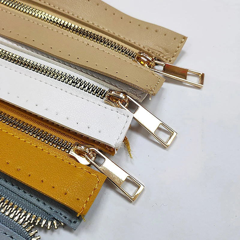 DIY Zipper For Woven Bag Hardware PU Leather Zipper Sewing Accessories Metal Zipper For Clothes Shoes Supplies