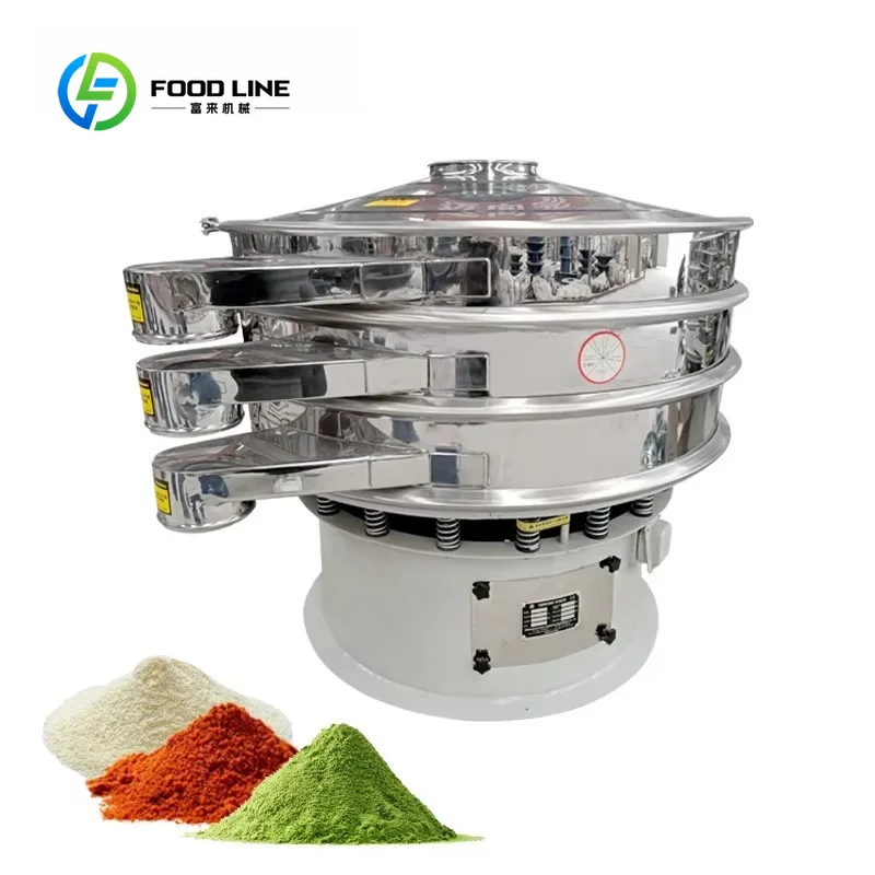 Customized SUS304 rotary vibratory sieve vibro sifter for cinnamon onion spice powder separation food processing factory