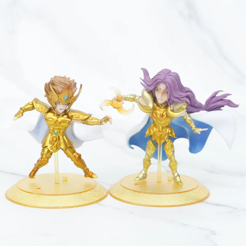 Anime Japonês Saint Seiya, Pano Mito, Leão, Aiolia, Aquário, Camus, Câncer, Máscara da Morte, Zodíaco Dourado, Ação Cavaleiro, 11cm