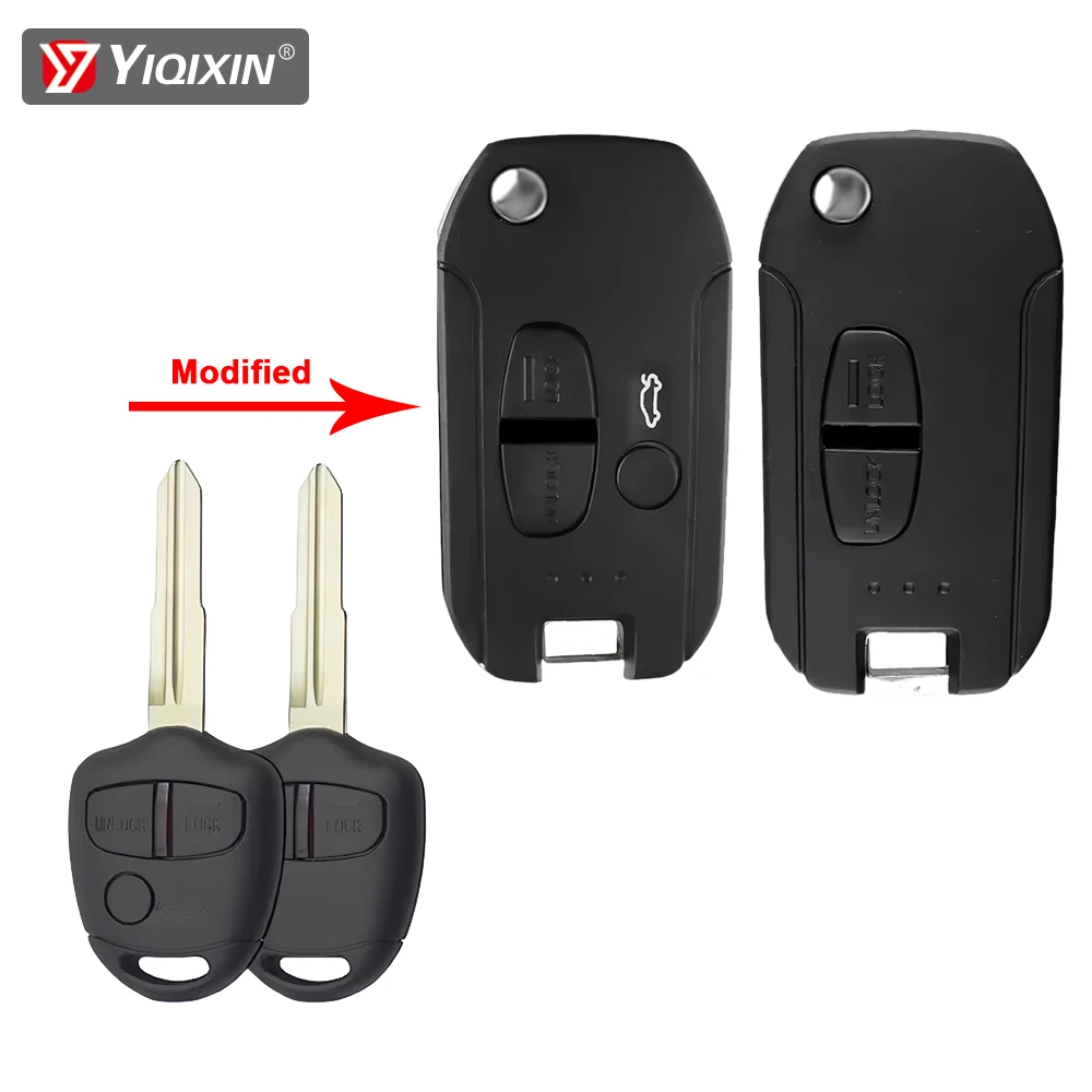 

Modified Folding Car Key Shell Case For Mitsubishi Pajero Sport Outlander Grandis ASX Lancer-EX EVO Colt Mirage MIT11/MIT8 Blade