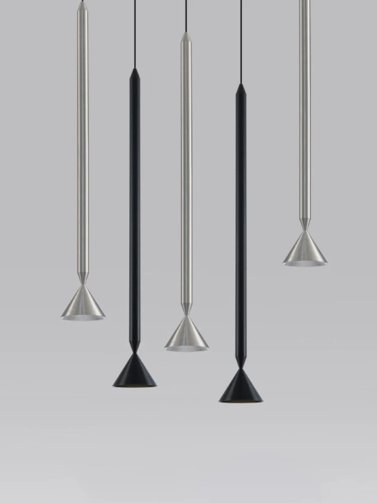 Black Silver Aluminum Wire Length Pendant Lights