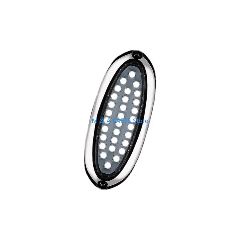 U1JF 30 LED High Brightness Underwater Light for Boats Stainless Steel 316 Construction IP68 Waterproof Rating Low Resistance