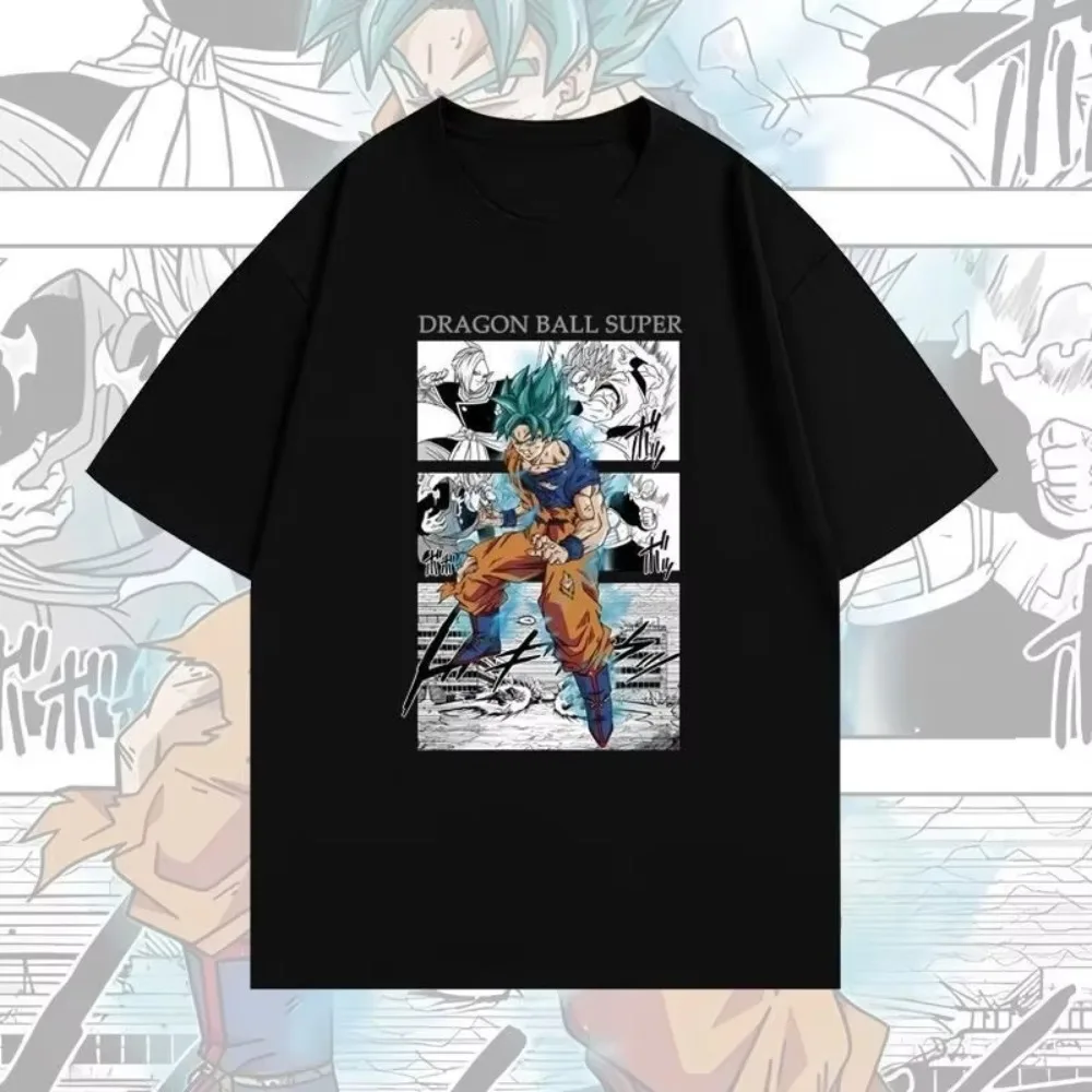 

Футболка премиум-качества Dragon Ball Super Saiyan Goku, эксклюзивная аниме, унисекс, ретро, стиль Харадзюку, с коротким рукавом, свободная посадка Y2K