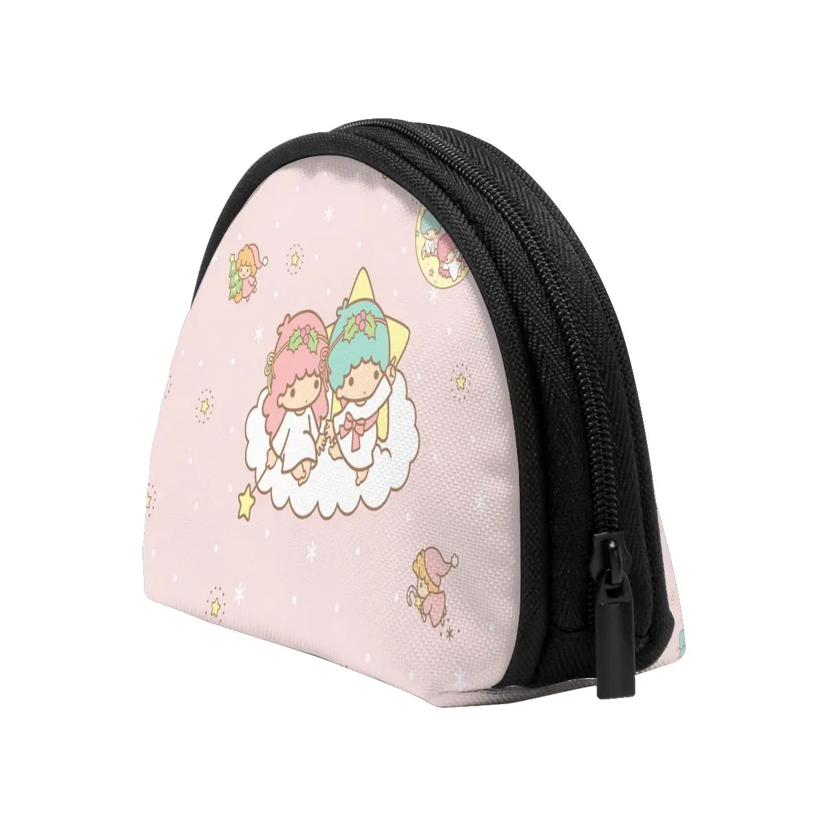 Cute Little Twin Stars Coin Storage Bag Purse for Girls Kids Fashionable Sanrio Pocket Wallet Portable ID Card Storage Bags