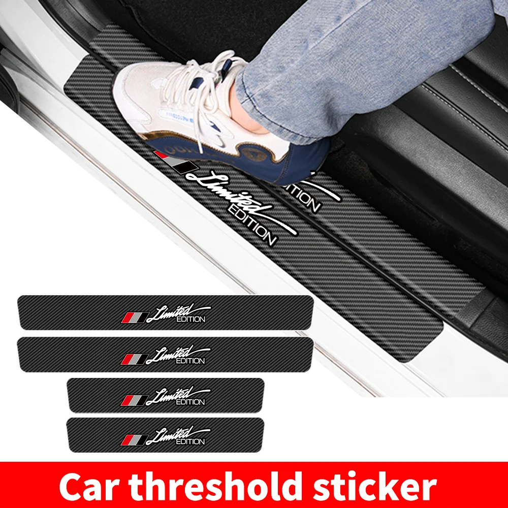 

Limited Edition Car Door Sill Threshold Stickers Trunk Bumper Strip Carbon Fiber For Audi S3 S4 S5 S6 RS3 RS4 Q2 Q3 Q5 Q7 Q8 SQ5