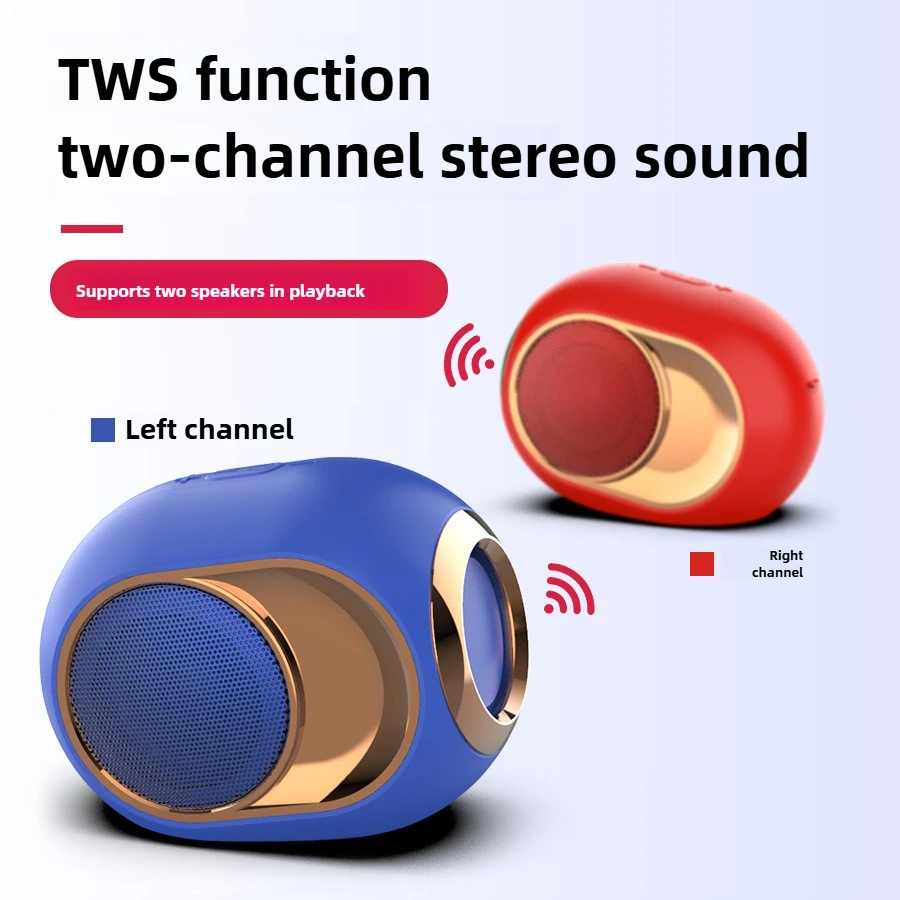X6 Bluetooth Speaker TWS Wireless Subwoofer TF Card 3.5mm Aux Smart Speakers Home Outdoor Powerful Sound FM Radio Big Battery
