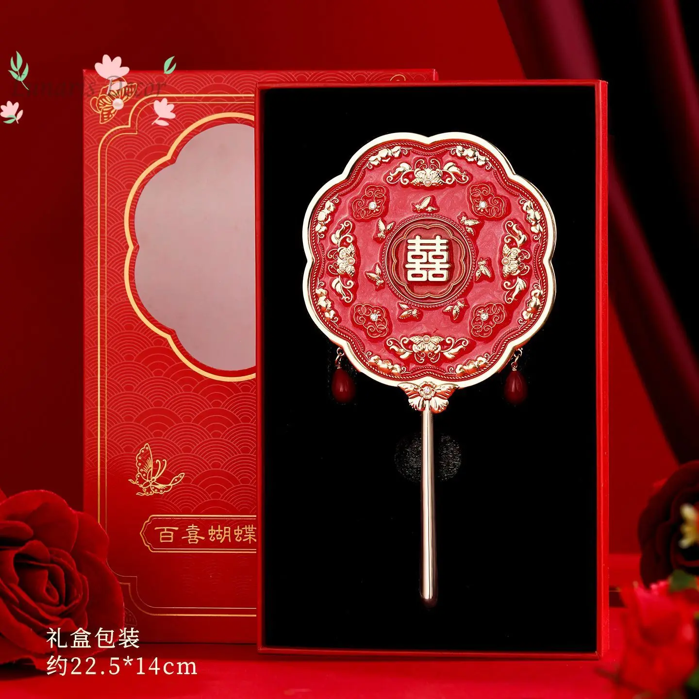 Body Mirror Baixi Butterfly Makeup Handheld Mirror Guofeng Museum Girls Birthday Wedding Gift