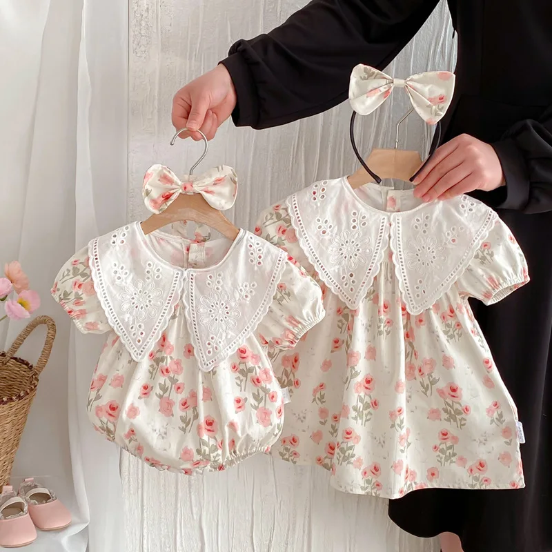 ZOETOPKID 2026 Sommer Kinderkleidung Säuglings-Strampler 0-24M Kinder Prinzessinnen-Bodysuit Ärmellos Baumwolle Bedruckt Mädchen Partykleid – Detail 2