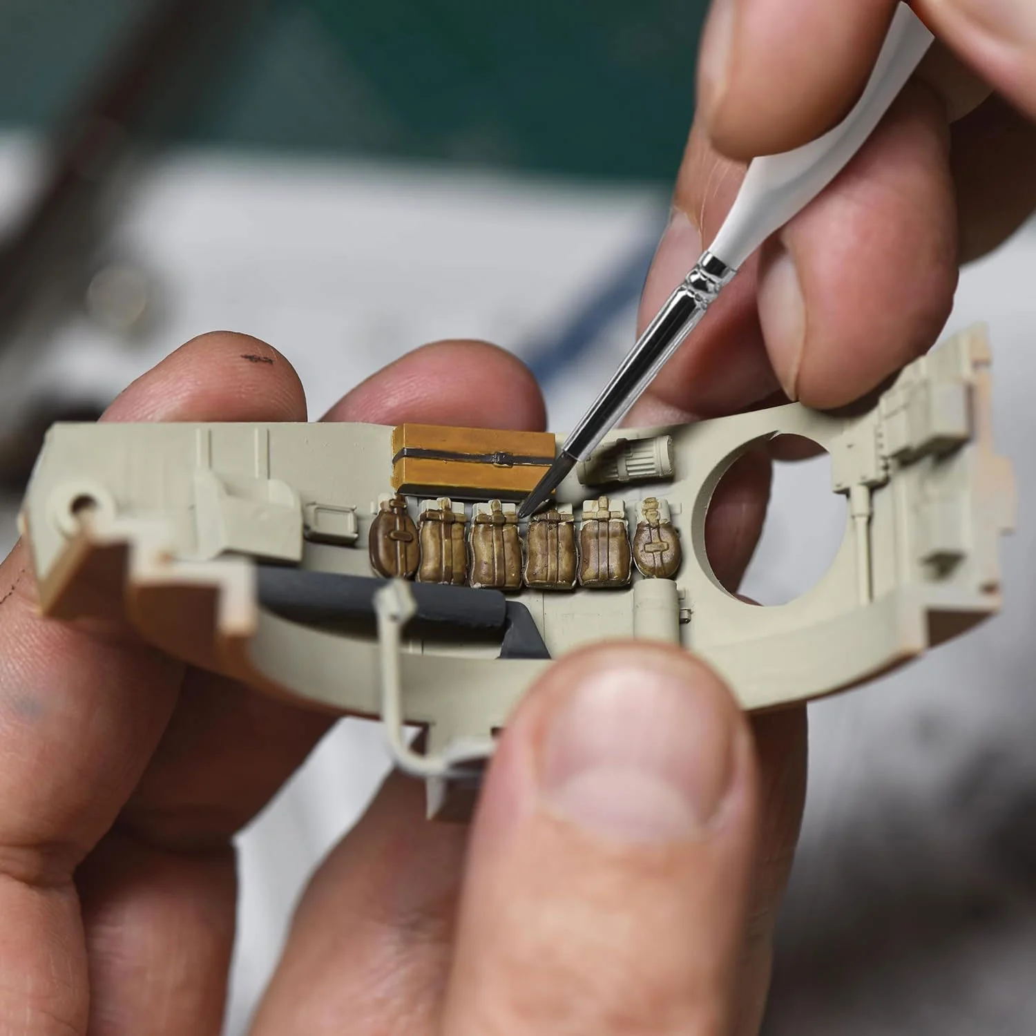17-teiliges Miniatur-Pinsel-Set mit Mikrodetail für DND Warhammer, Modell im Maßstab 40 Karat, Emaille-Fantasie-Figuren, Malen nach Zahlen – Detail 6
