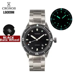 Cronos Diver Watch For Men C3 Luminous Convex Nail Automatic NH35 Movement 200M Waterproof Resistant Rotating Ceramic Bezel