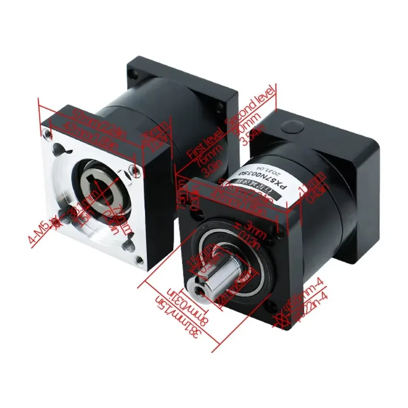 PX57 16 20 24 30 36 40 50 60 Riduttore epicicloidale Tipo 57 Riduttore per motore passo-passo nema 23 per router cnc