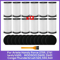 Filter Compatible For MOOSOO D600, D601, iwoly V600 / Cecotec Conga Thunderbrush 520, 550, 560 / Ariete Handy Force 2761, 2759