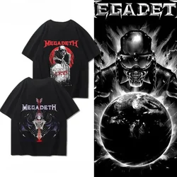 Streetwear MEGADETH Band Surrounding T-shirt Men Women tees Cyberpunk Retro Vintage Cotton Casual Oversized tops Short Sleeved