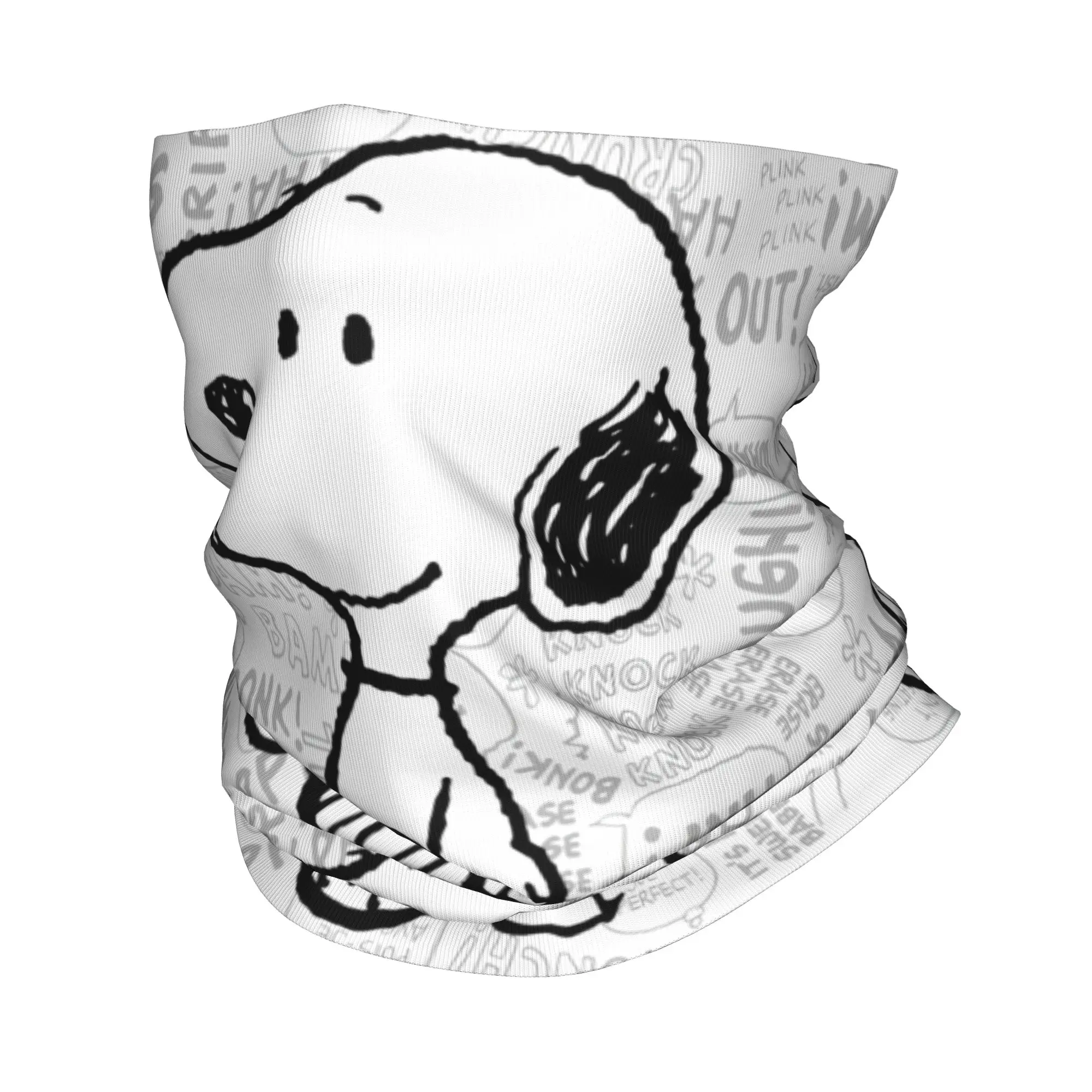 Snoopys Bandana Neck Gaiter Printed Cartoon Mask Scarf Multifunctional Cycling Scarf Hiking for Men Women Adult Winter