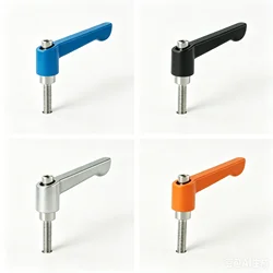 M5 M6 SUS304 Stainless Steel solid adjustable handle ,Zinc alloy clamping levers tesion lever clamping handle Black color