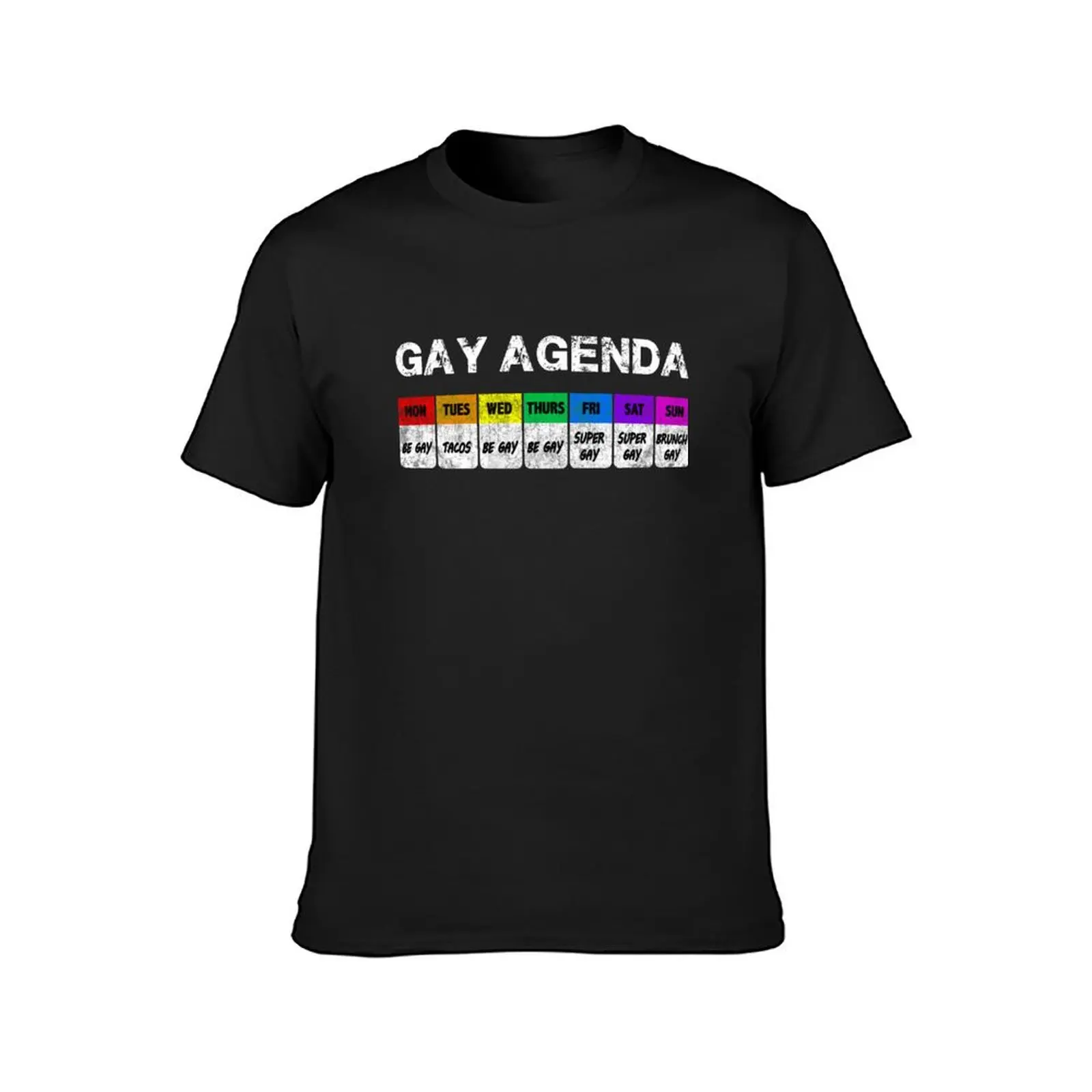 Gay agenda T-Shirt summer top tops hippie clothes men t shirts