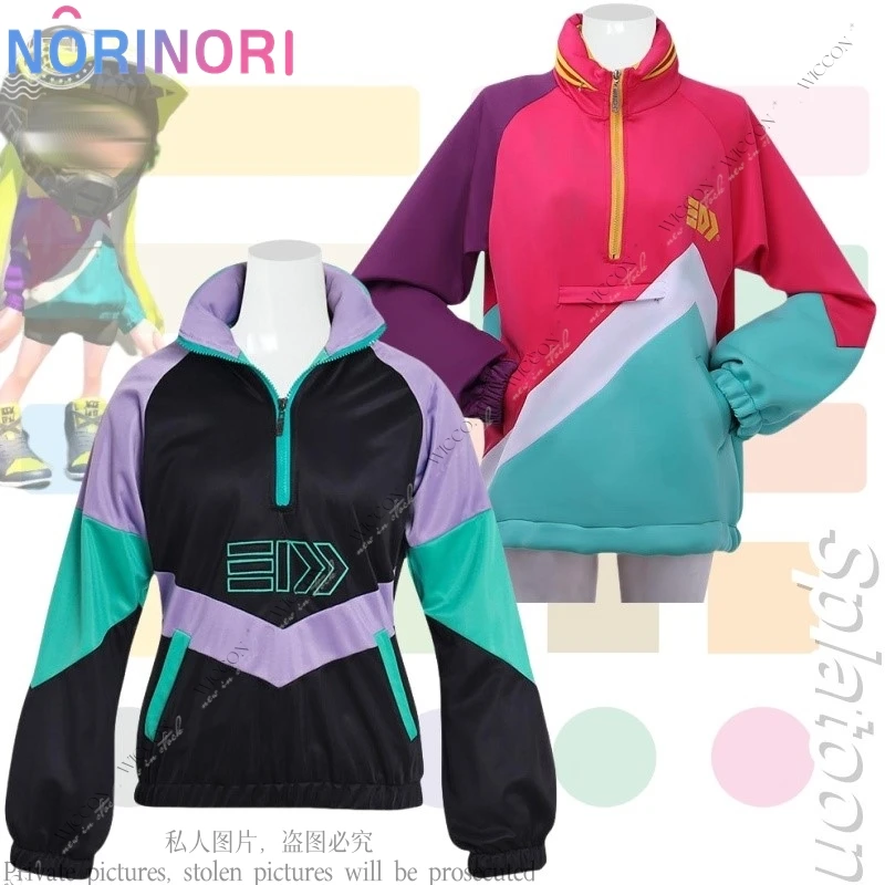 

Cos-Splatoonn 2 Cosplay Costume Coat Woman Man Squid Casual Sweatshirt Jacket Ninja Halloween Party Daily Outfit Role Play