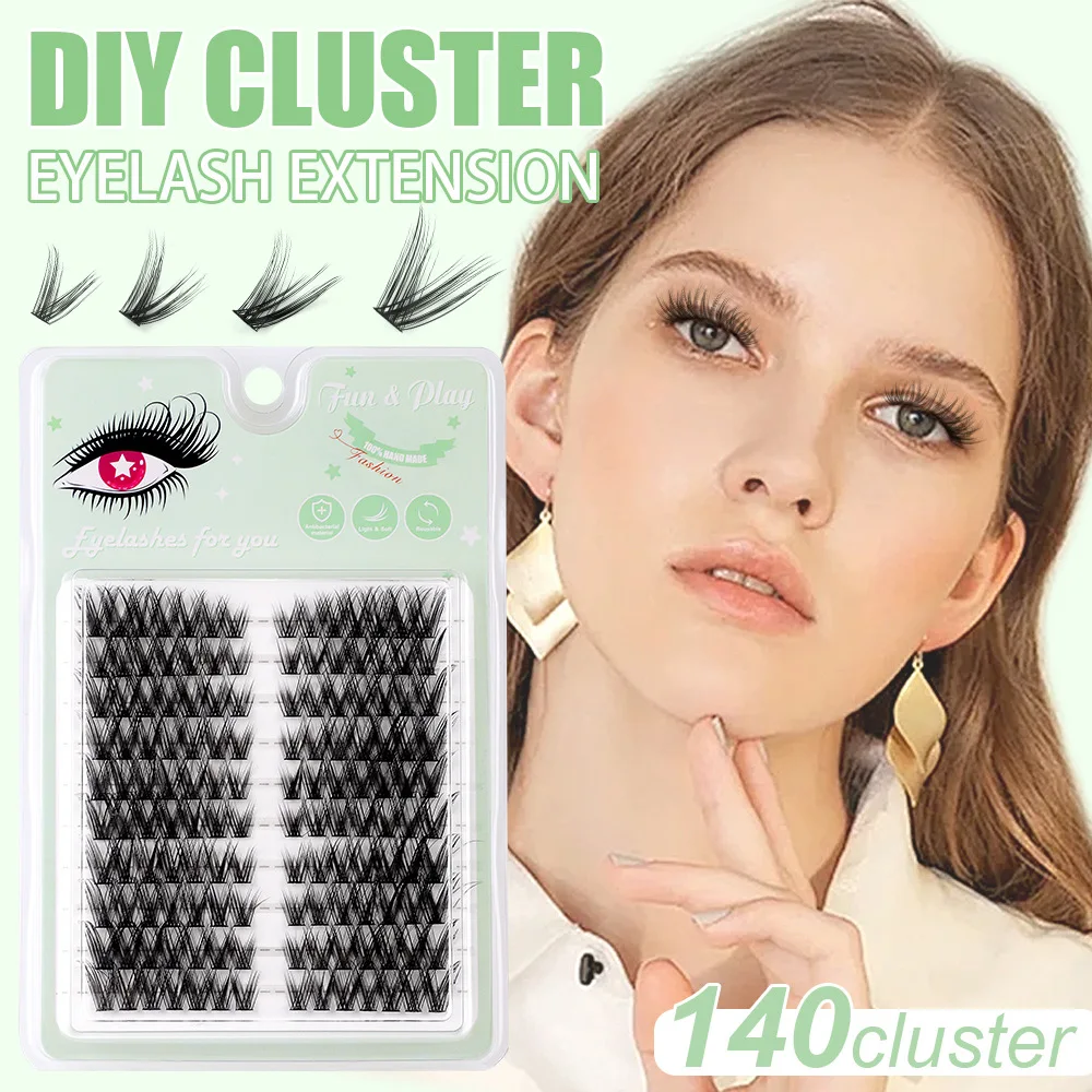 

DIY Single Tuft of Hair 140 Tufts 10-16mm False Eyelashes Simulation Curled Thick Eyelashes Spot Wholesale Eye Lashes