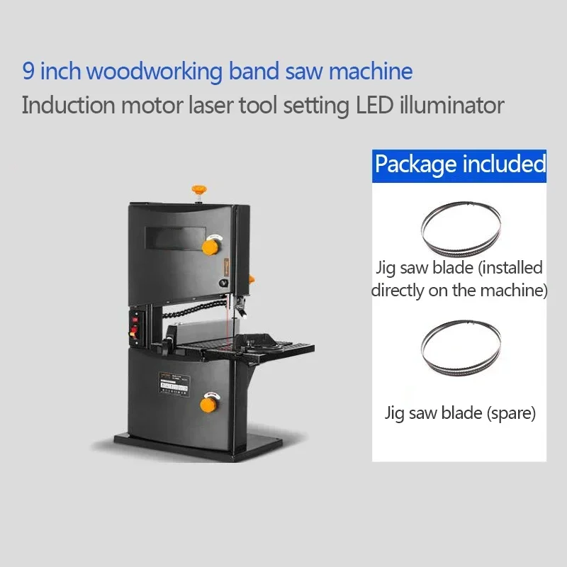 9 Inch Woodworking Band Saw Jig  Multi-Function Metal Cutting Wire Saw Machine Small Band Saw Cutting Machine