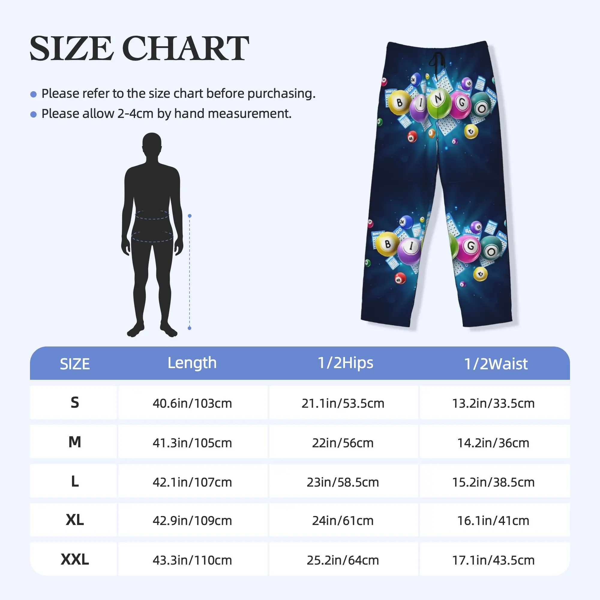 Custom Bingo Pajama Pants for Men Group Game Sleepwear Lounge Sleep Bottoms Stretch with Pockets - view 5