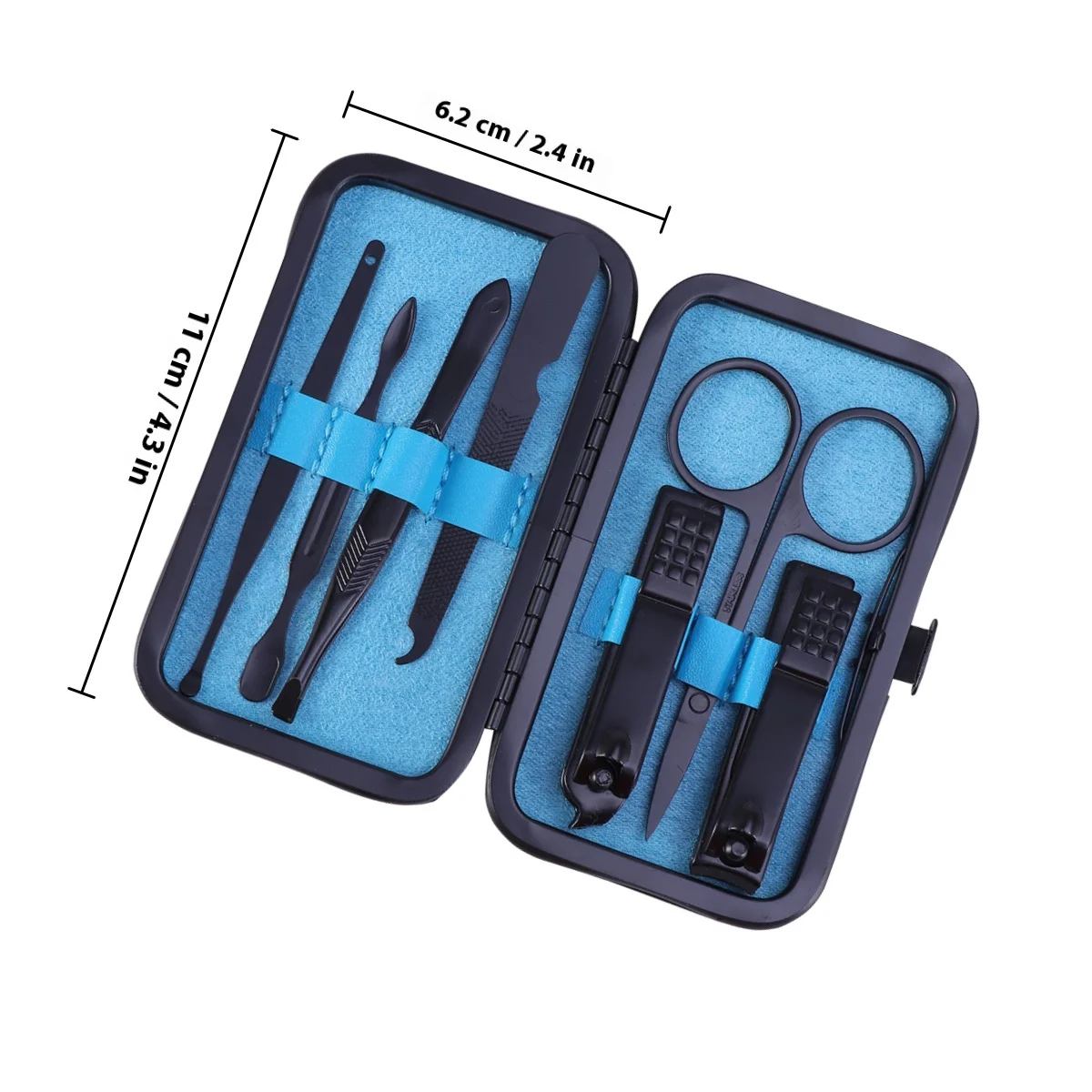 ชุดตัดเล็บ 7 ชิ้น ชุดทำเล็บมือและเล็บเท้า ชุดอุปกรณ์ดูแลเล็บ ทำจากเหล็กกล้าคาร์บอน ทนทาน ใช้งานได้ยาวนาน ชุดเครื่องมือดูแลเล็บระดับมืออาชีพ