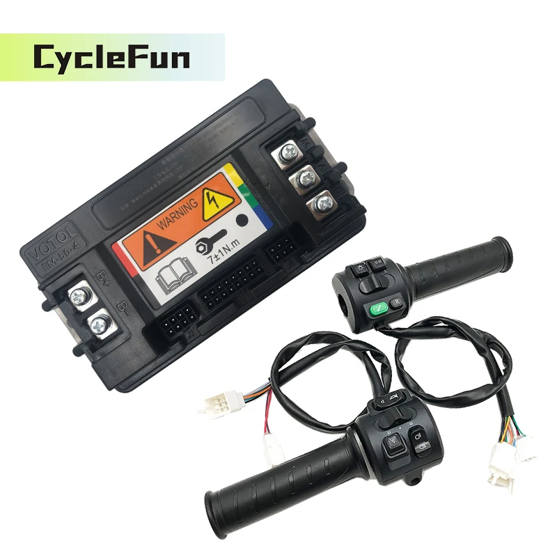 Votol EM50-4 BLDC Controller Boost 80A with T08 Throttle for QS Wheel PMSM Motor Electric Motorcycle