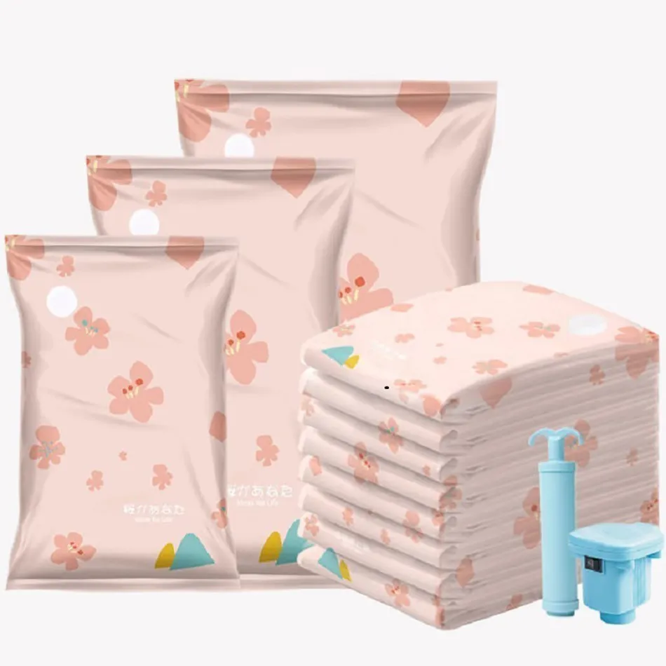 Storage Bags Vacuum Clothes Compression Bag Quilt Clothing Storage Bag Luggage Large Moving Packing Bag Organizer Household