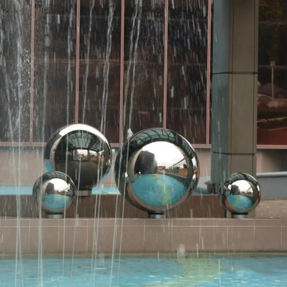 Ornament Anti-Corrosive Mirror Hollow Ball For Home /Garden/Malls Decoration High Gloss Sphere 304 Stainless Steel Ball