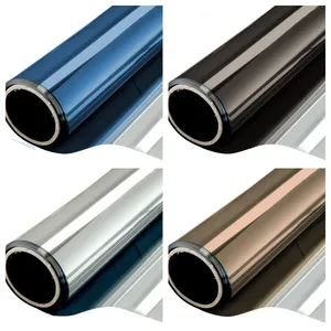 One Way Window Film Mirror, self-adhesive reflective glass, anti UV, heat control, sun blocker, colorful window adhesives, 2m 8 Main Sales Pelicule Fake Mirror - №7