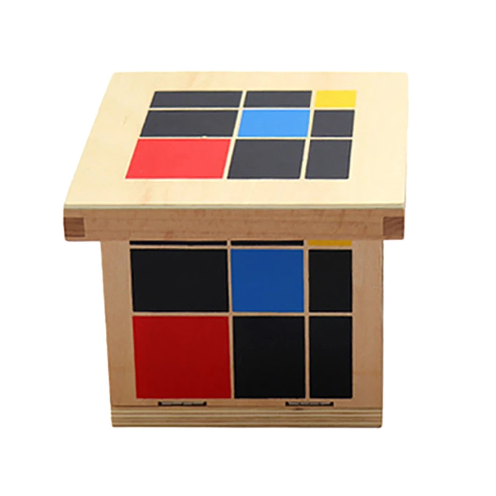 Early Learning Educational Toys Wooden Trinomial Square for Toddlers Preschool Training Learning Toys Great Gift B