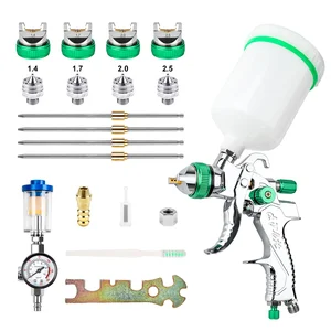 1.4/1.7/2.0/2.5mm HVLP Spray Spray Spray Spray Heavity Airbrush cho Vẽ xe Công cụ khí nén di động 10 Súng lục khí nén ô tô bán hàng chính - №8