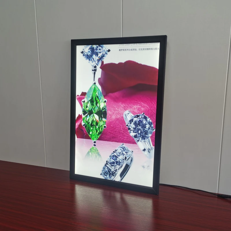A3 Slim Snap Aluminum LED Light Box - Ultra Thin Backlit Display Frame for Movie Posters & Advertising ( Pack of 5 units)