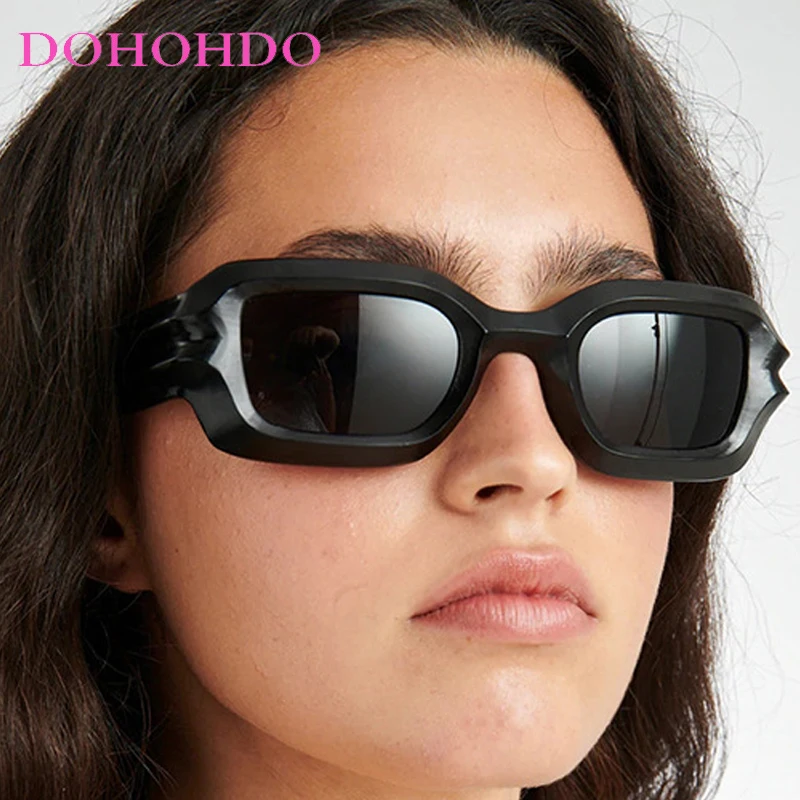 

Popular Irregular Square Thick Frame Woman Sunglasses Vintage Punk Men Sunglass Trend Luxury Outdoor Driving Shades Lentes UV400