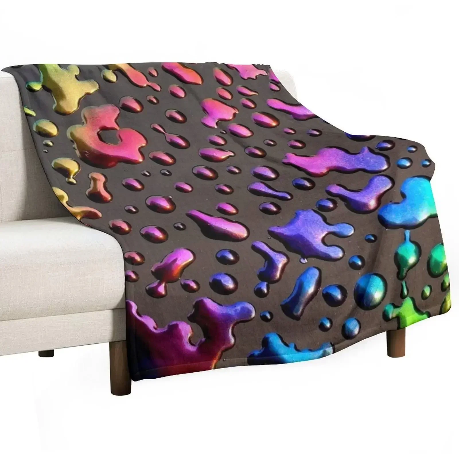 Oil Slick Raindrops Throw Blanket christmas decoration For Baby Blankets