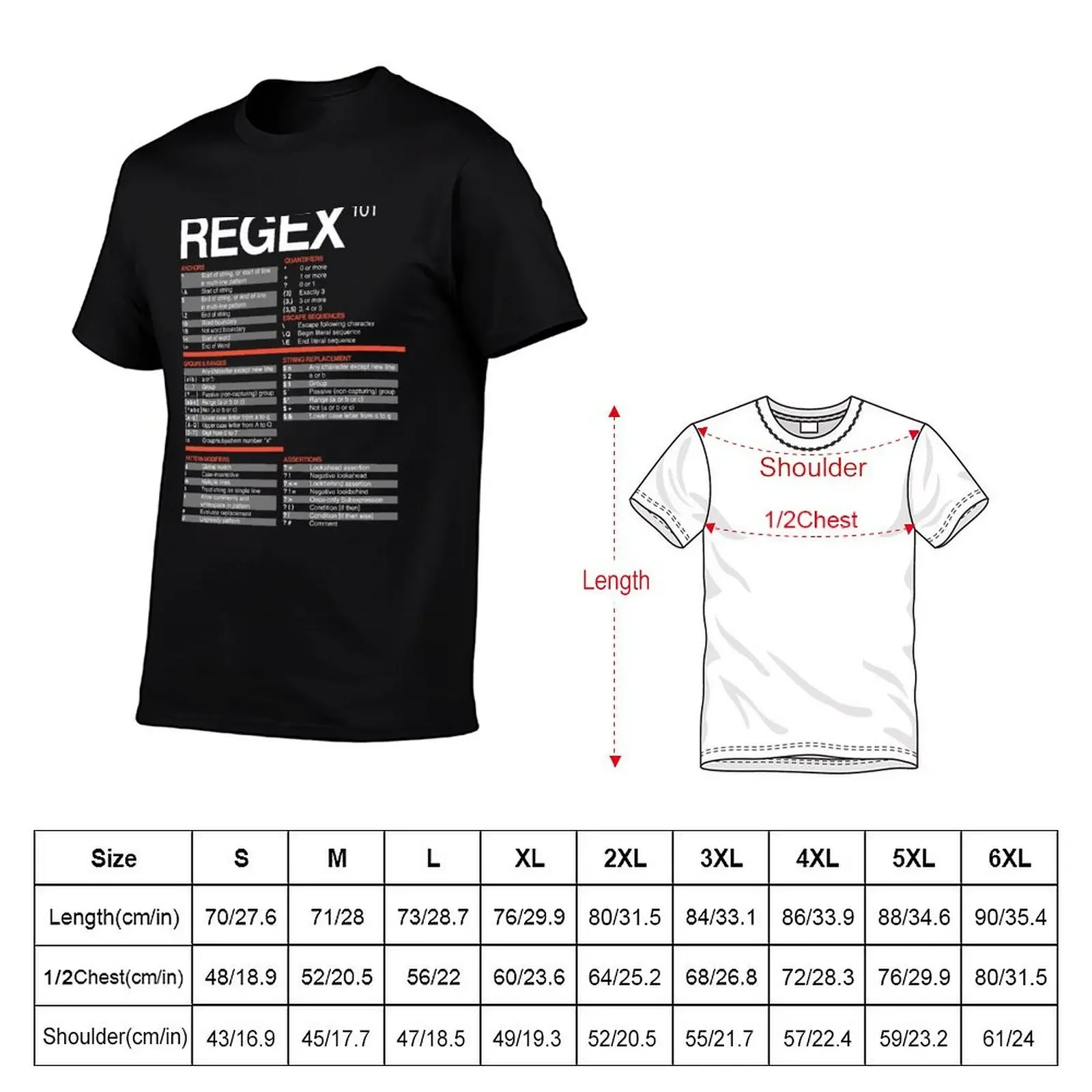 Regex Cheatsheet - Regular Expressions 101 - Computer Teacher T-Shirt blacks t shirts for men pack