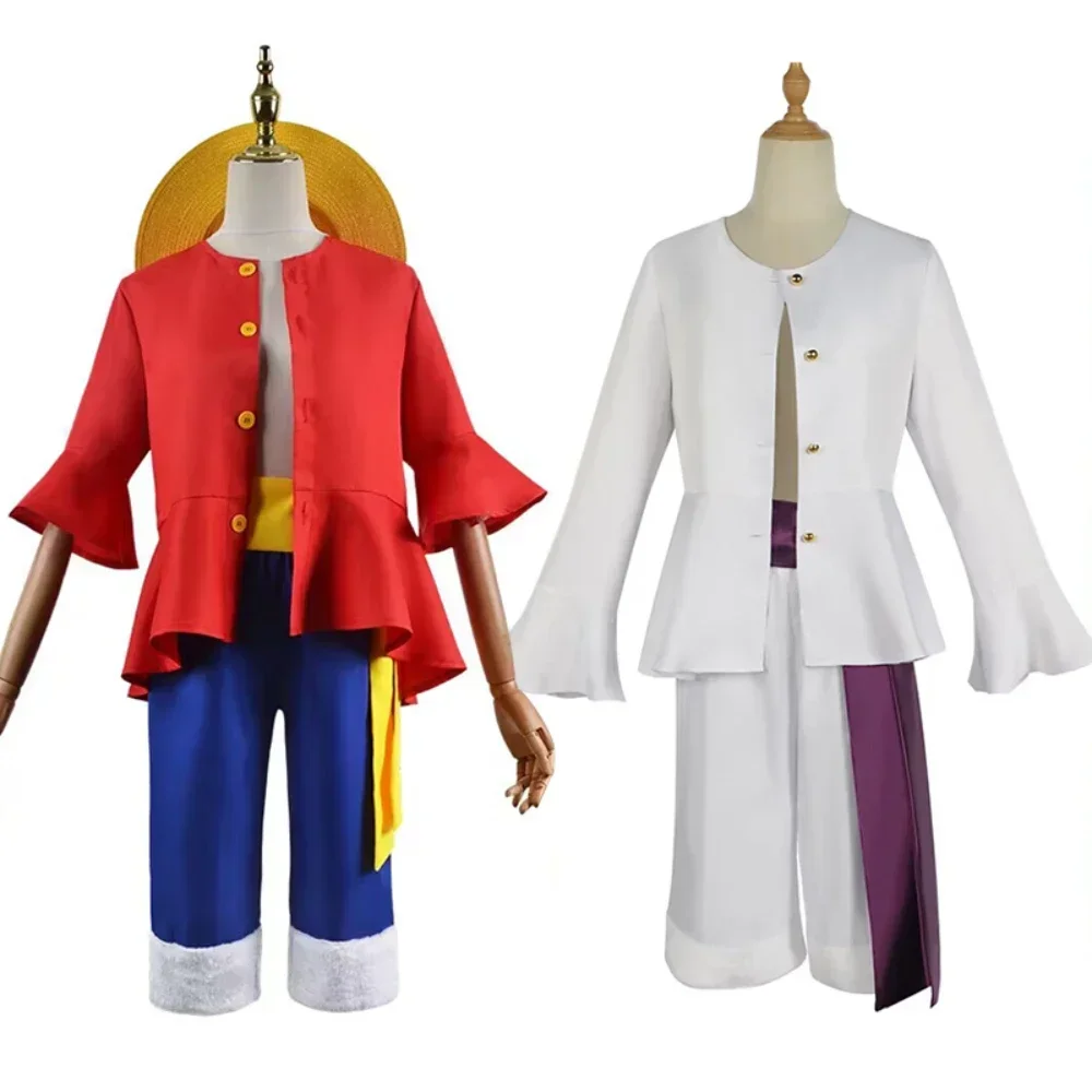 Película mono D Luffy disfraz de Cosplay sol Dios Luffy uniforme chaqueta traje Luffy Kimono para hombres adultos niños Halloween carnaval fiesta