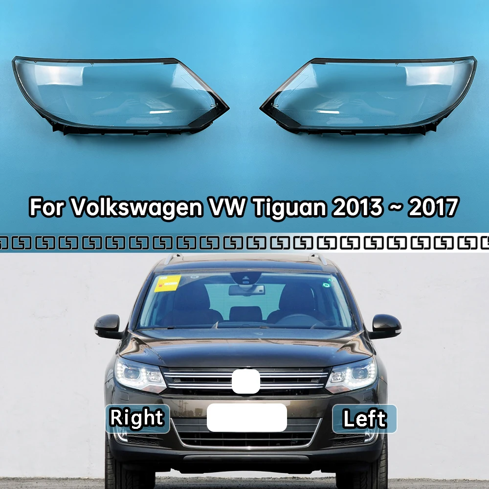 For Volkswagen VW Tiguan 2013 2014 2015 2016 2017 Car Headlight Shell Transparent Lampshade Headlamp Cover Lens Plexiglass