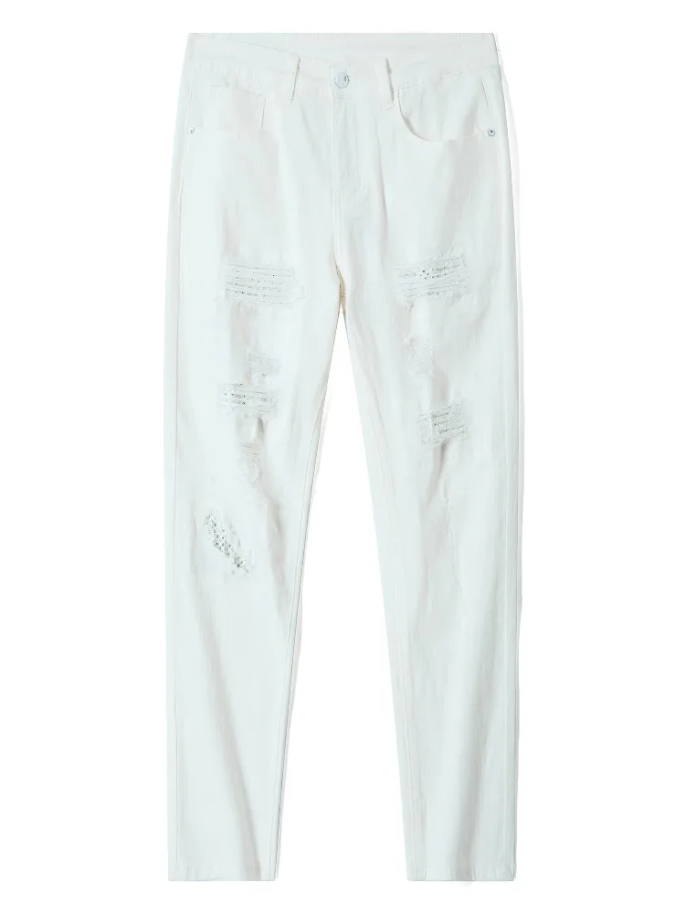 

Мужские джинсы Y2K в стиле стритвир с перфорацией и горячим тиснением, модные брюки в стиле пэчворк, мотоциклетные, хип-хоп, индивидуальные, мужские джинсовые штаны