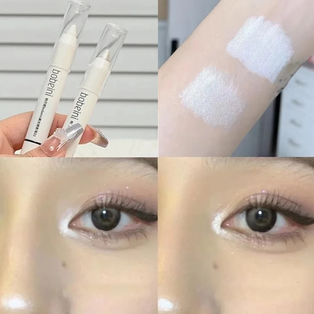 Matte Eyeshadow Stick White Eyeliner Shimmer Silver Highlighter Pen Festive Gift Smudge Proof Cruelty Free