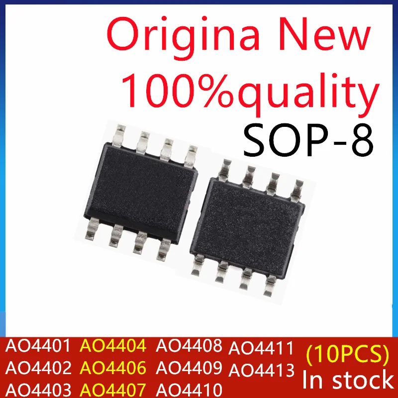 (10piece)100% New AO4401 AO4402 AO4403 AO4404 AO4406 AO4407 AO4408 AO4409 AO4410 AO4411 AO4413 sop-8