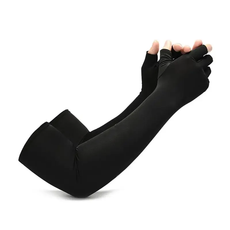 

Long gloves for men and women. Arm sleeve gloves, warmers. For running, cycling, fishing, bike sports. Protective gloves.