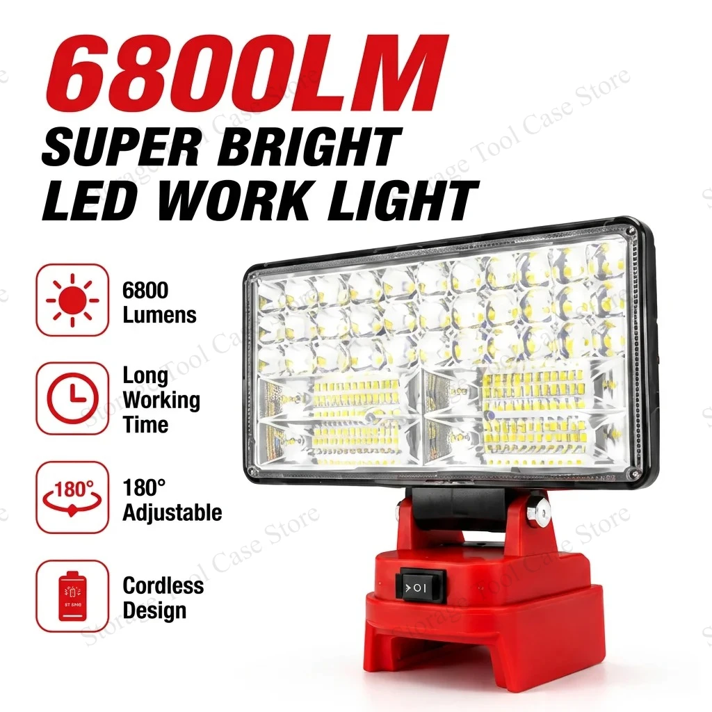Tools In Electrical Workshop - ไฟส่องสว่าง LED 90W สำหรับแบตเตอรี่ Milwaukee M18