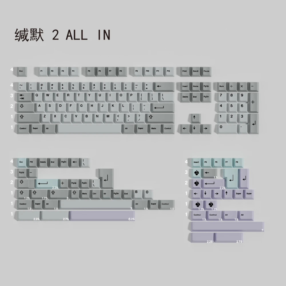 

PBT Keycaps GMK Muted Keycap Cherry Profile Dye Sublimation KeyCap For MX Mechanical Keyboard 2.25U 2.75U Alice ANSI ISO Layout