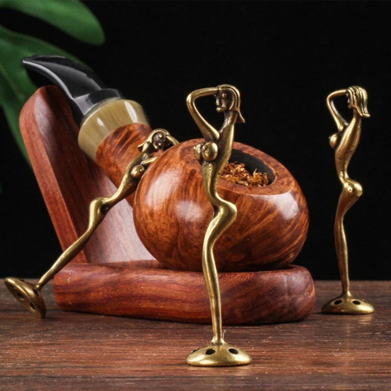 Multifunctional Brass Tobacco Pipe Tamper Smoking Pipe Presser Rod Grinder Crusher All-in-one Pipe Accessory