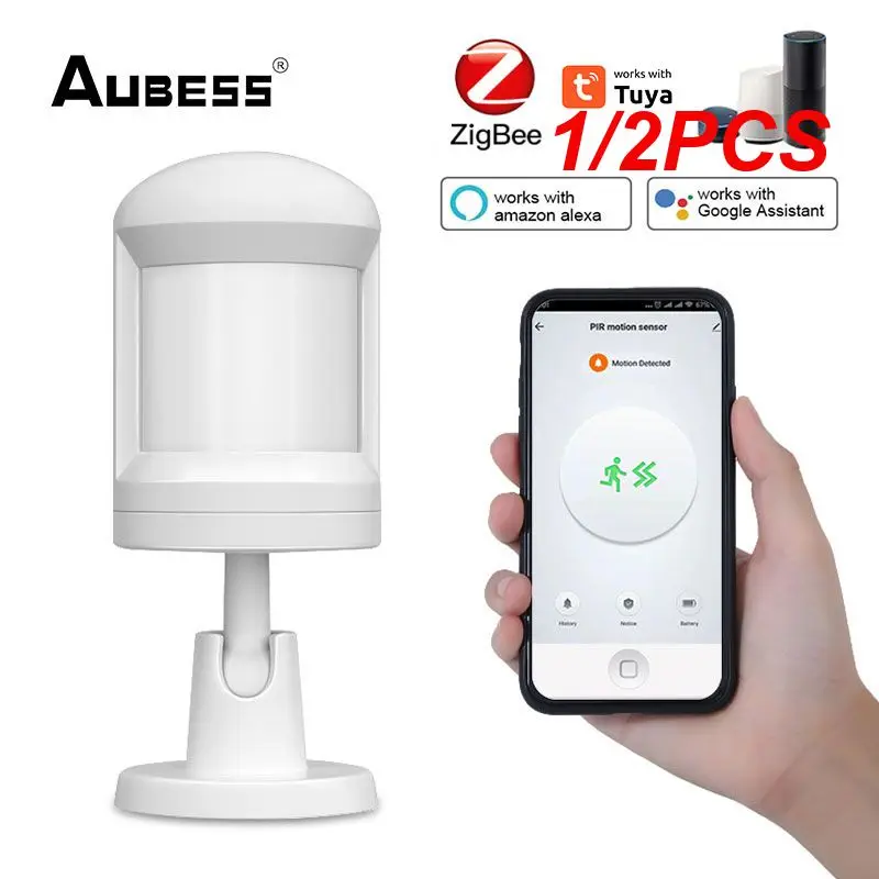 

1/2PCS Smart MINI PIR Motion Detector Sensor Tuya Home Security Protection Smart Life Wireless Remote Status