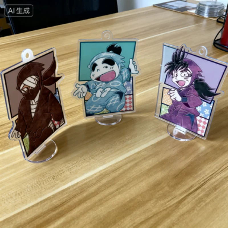 

Nintama Rantaro Anime single figure standee desk decoration HD Acrylic stand standing Inadera Shinpei Kisanta Kuroki Souemon 6CM