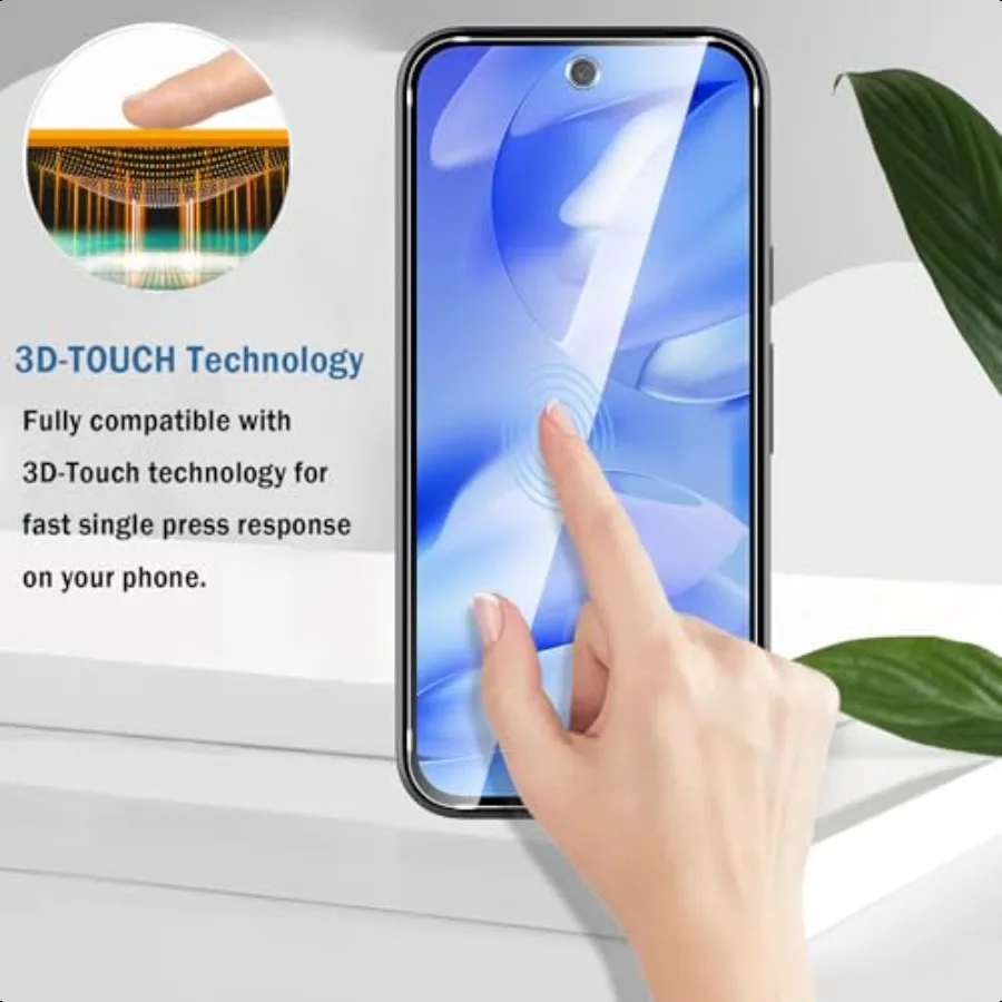 2 Pack Compatible with Google Pixel 9a Screen ProtectorFull Coverage 9H Tempered Glass Film HD Clear Scratch Resistant BubbleFr