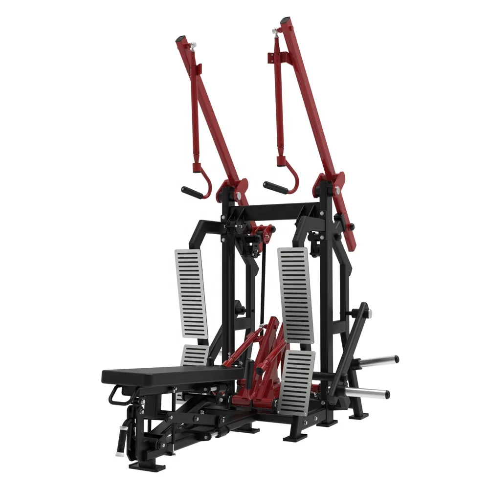 Fitness Equipment Low Row Lat Pull-Down with Plate Load Selection Machine Lat Pull Down & Long Row Super Set