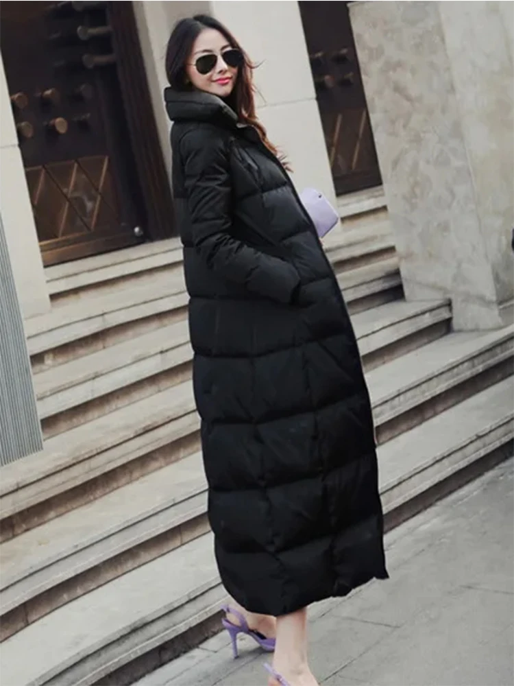 2019 new winter coats plus size white black navy blue win red womens down jacket